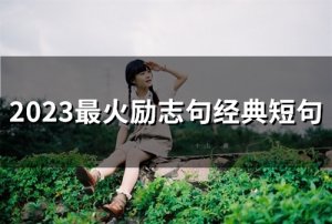 ​2023最火励志句经典短句(65句)